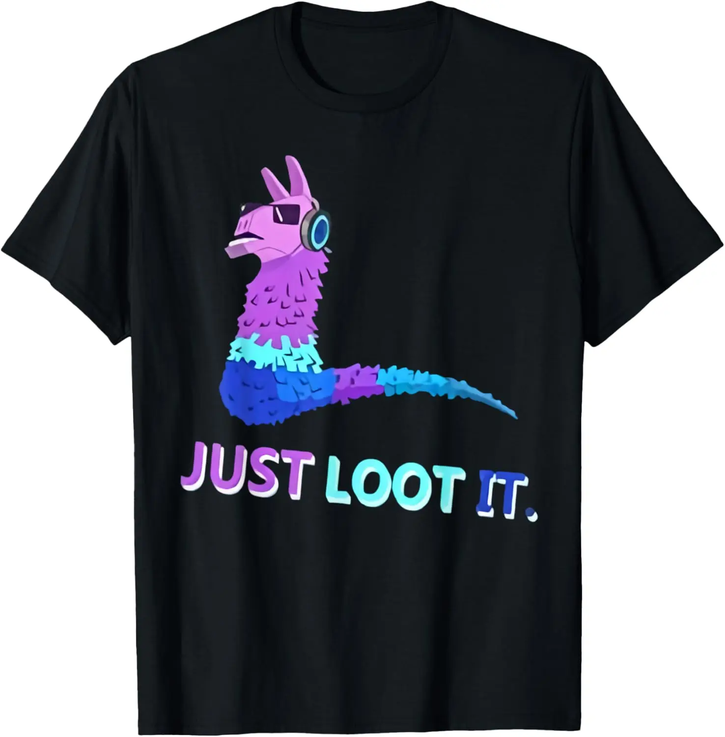 Just Loot It Llama Outfit for Youth Teen Gamers T-Shirt