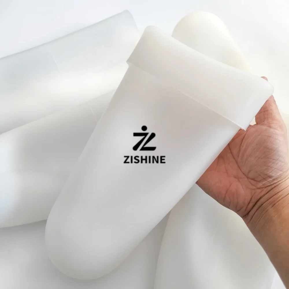Below Knee Prosthetics Transparent Gel Liner Soft Polymer Cushion Sleeve for Amputation Stump Sock Protection S M L