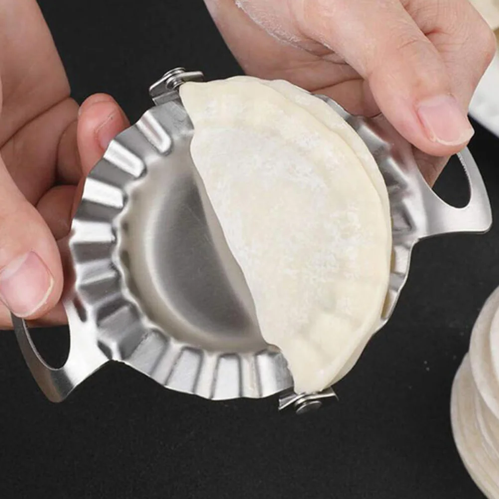 

2pcs Dumpling Skin Mold Set Stainless Steel Wrapper Maker Kitchen Tools Baking Pastry Molds Food Grade Safety Practical