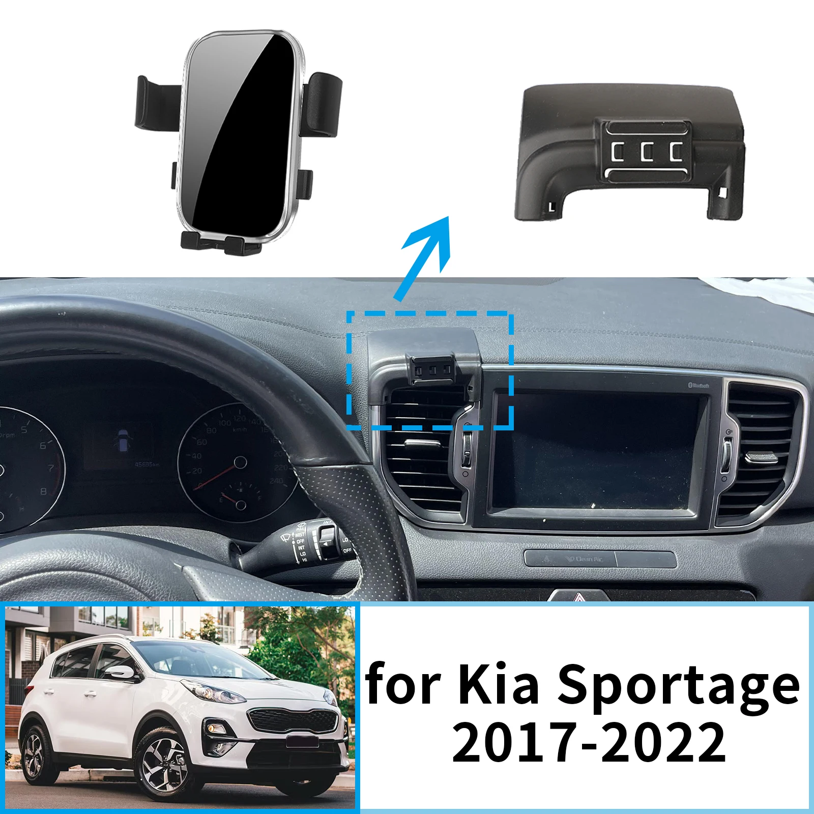 

Stand Auto GPS Bracket Navigation for Kia Sportage 4 QL GT-Line 2017 2018 2019 2020 2021 2022 Car Mobile Phone Holde