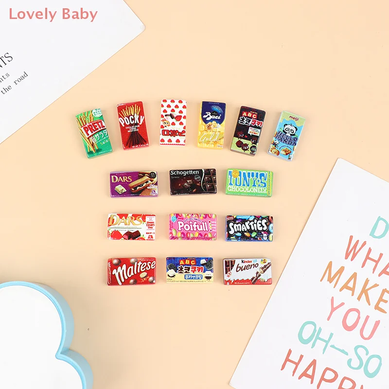 【BBS-7】10pcs/lot Dollhouse Miniature Supermarket Food Resin Snacks Kitchen Decor Toys