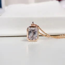 Rose Gold Necklace Arm with 2 Carat Emerald Fashion Jewelry  Gold AU585 Necklace 18k Gold Necklace