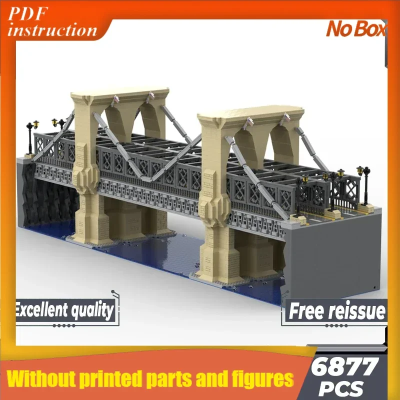 

Модель ChristmasStreet View Moc, строительные кирпичи, Brooklyn Bridge, технология Нью-Йорка, модульные блоки, подарки, игрушки, наборы «сделай сам», сборка