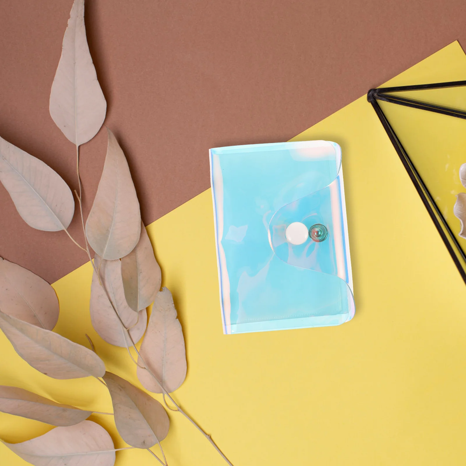 20 صفحة حامل بطاقات متعدد الألوان، حقيبة شفافة ثلاثية الأبعاد، منظم رياضي للسفر، محفظة بطاقات ائتمان شفافة بالليزر #5