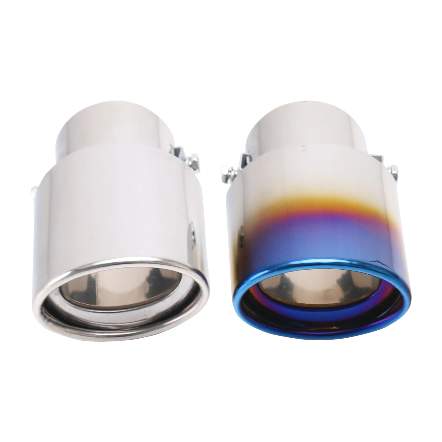 

Stainless Steel 63mm Exhaust Throat Tailpipe Universal Adjustable Nut Installed Auto Parts Modified Muffler tip