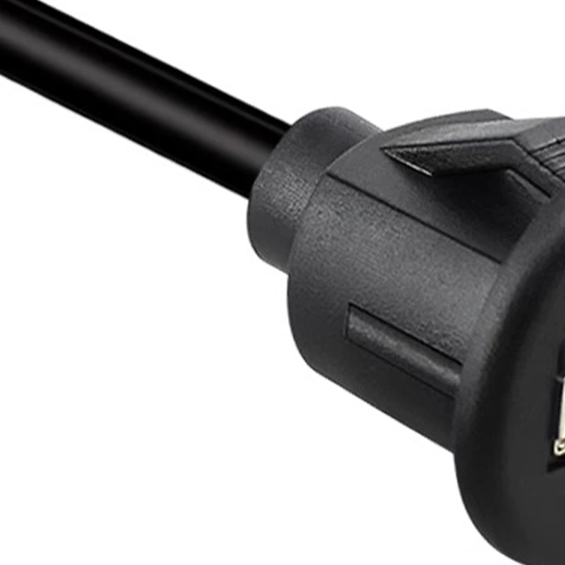 

2Pcs Car Dashboard Flush Mount Line USB 2.0 Port Panel Extension Cable Male to Female Socket Excellent Plastic Adapter