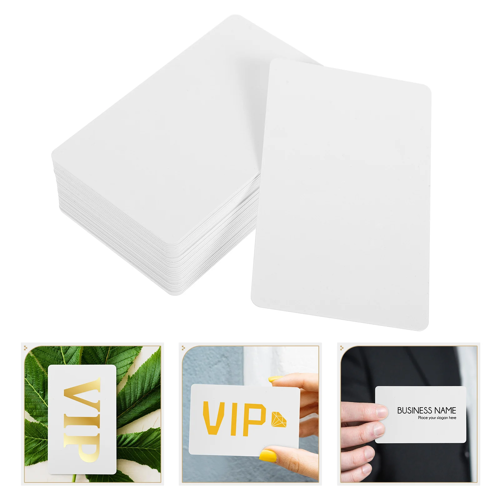 

30 Pcs Plastic Cards Bank Package Credit Blank Access Control Badge White Id Student