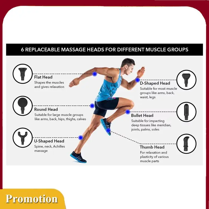 

Deep Muscle Massage Gun Electric Percussion Pistol Massager For Body Neck Back Leg Fitness Tool