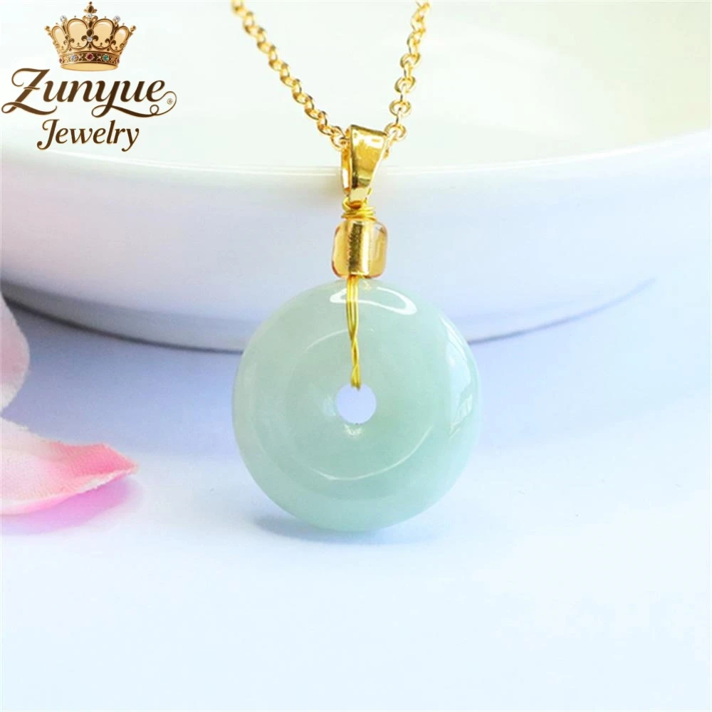 

Natural Burmese A-Grade Jadeite Peace Lucky Pendant Luxury Quality Jewelry Fashion Jewelry Exquisite Elegant Charms Popular Gift