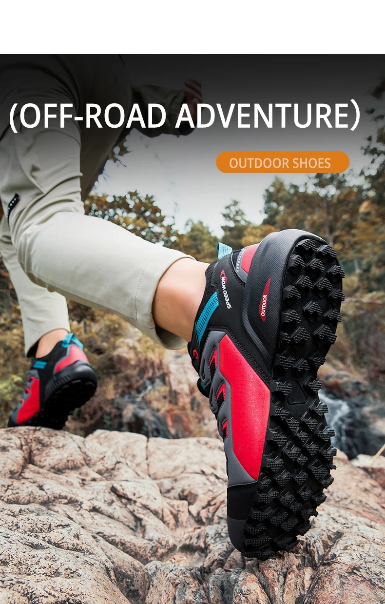 Neu eingetroffene Herren-Wanderschuhe, atmungsaktiv, zum Schnüren, Trekking, mit Dämpfung, Outdoor-Kletter- und Tourismus-Sneaker für Herren – Detail 3