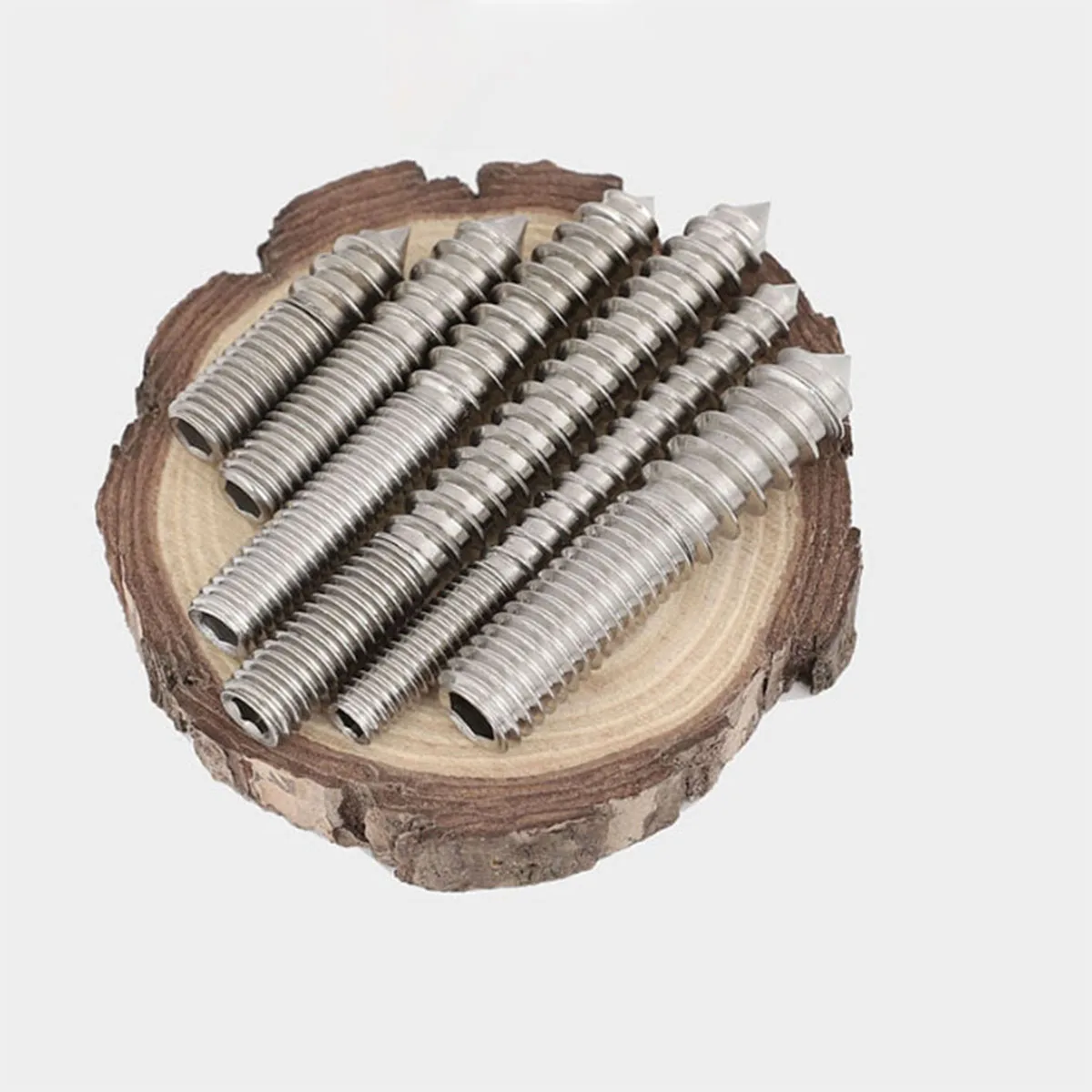 304 Stainless Steel Headless Hexagonal Socket Double Head Pointed Tail Self-Tapping Screw M4M5M6M8M10