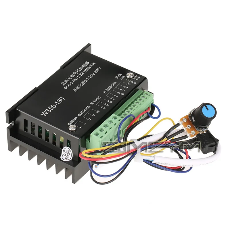 

WS55-180 DC20V-50V CNC Brushless Spindle BLDC Brushless Motor Driver Controller MACH3 Adjustment Speed, Spindle Speed Regulator