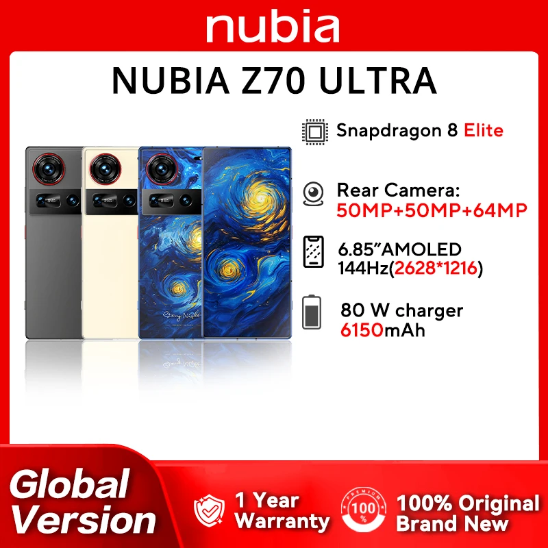 النسخة العالمية Nubia Z70 Ultra NX733J
