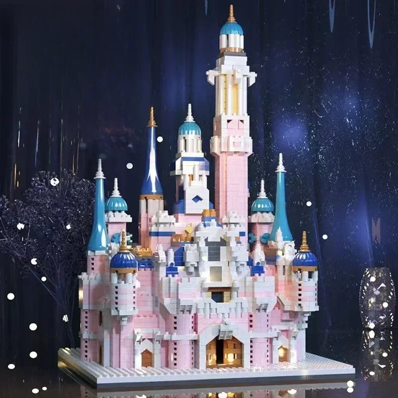 Dream Princess Castle Small Particle Block Children's Assembly Toy 3D Desktop Decoration Birthday Gift for Boys and Girls