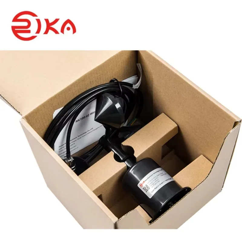 RK100-02 Factory Direct OBM CE 4-20mA 0-5V Output Carbon Fiber IP65 Wind Speed Sensor Anemometer 0-45m/s