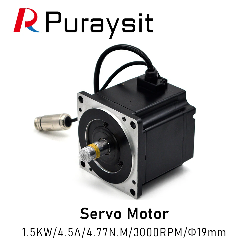 

Puraysit Servo Motor 1.5KW SGMPH-15DAA61D 4.5A 400V 4.77N.M 3000RPM Dia.19mm