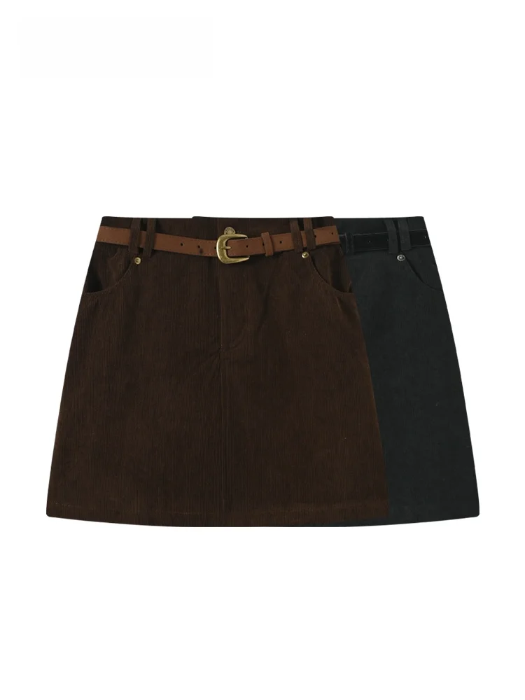 

Юбка А-силуэта с высокой талией для полных женщин: весенняя, стройнящая, свободная, универсальная, для фигуры типа «груша»