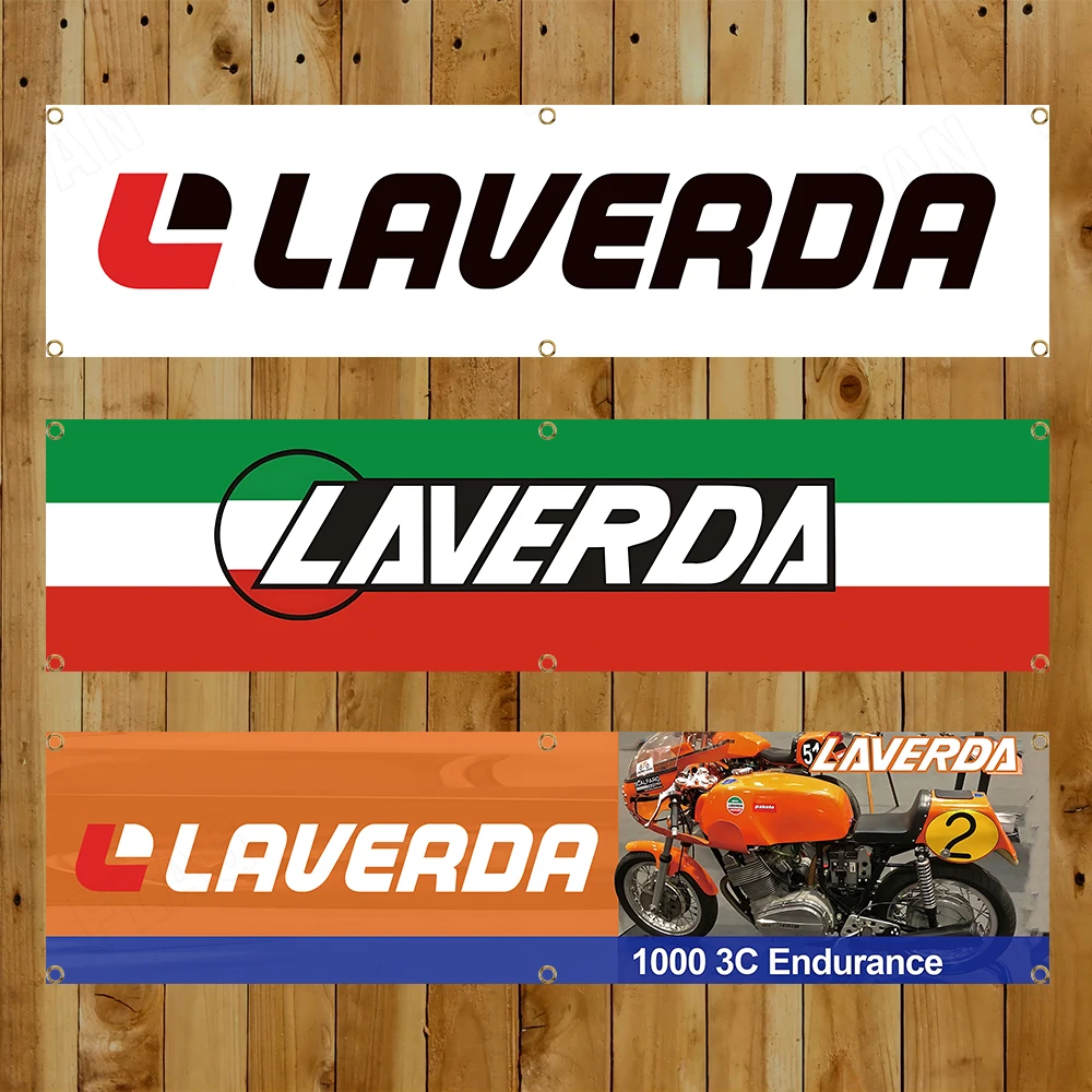 60x240cm Laverdas Motorcycle CAR Racing Banner Tapestry Polyester Printed Flag Garage or Outdoor For Decoration