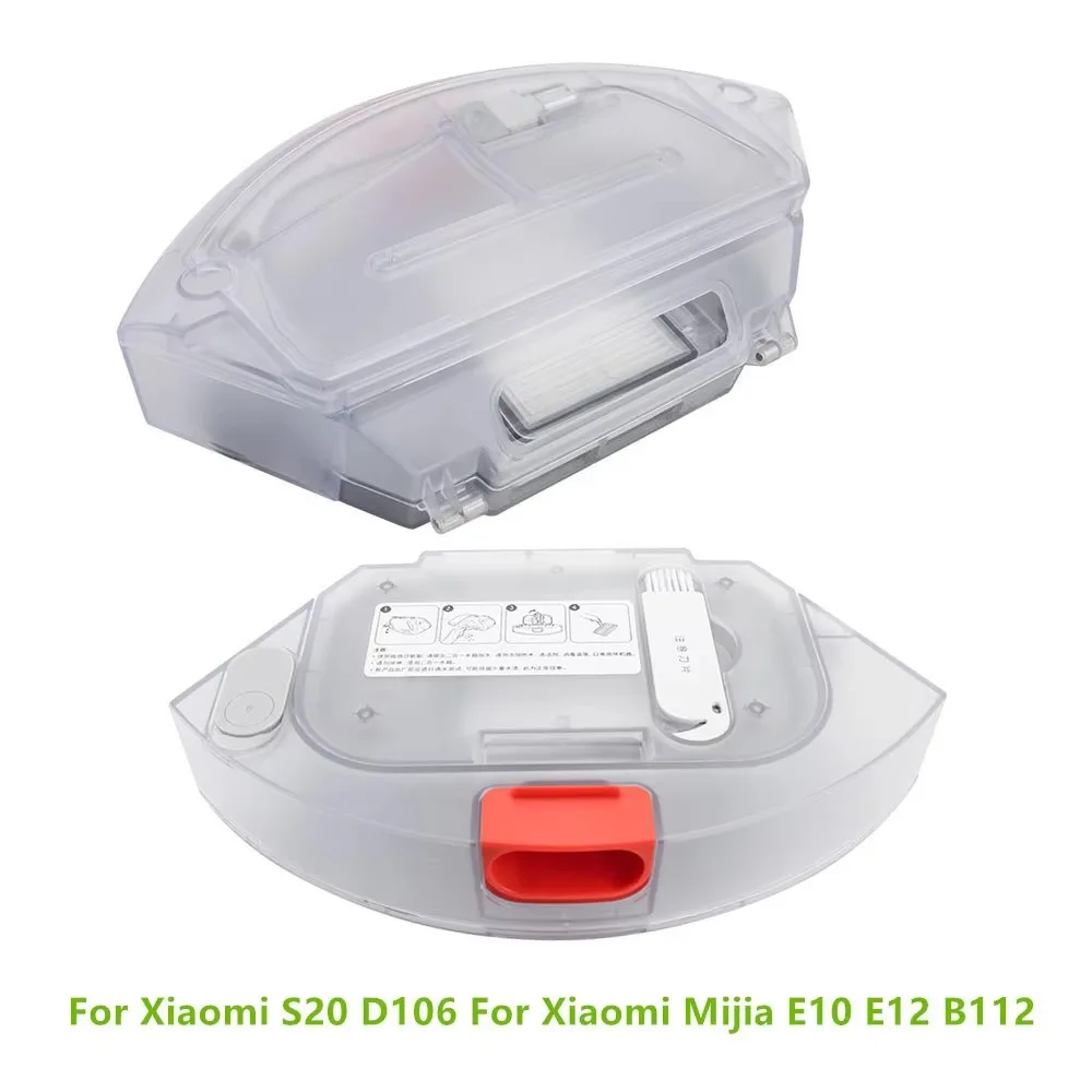 

2 in 1 Dust Box Water Tank For Xiaomi S20 D106 For Xiaomi Mijia E10 E12 B112 Robot Vacuum Cleaner Accessories