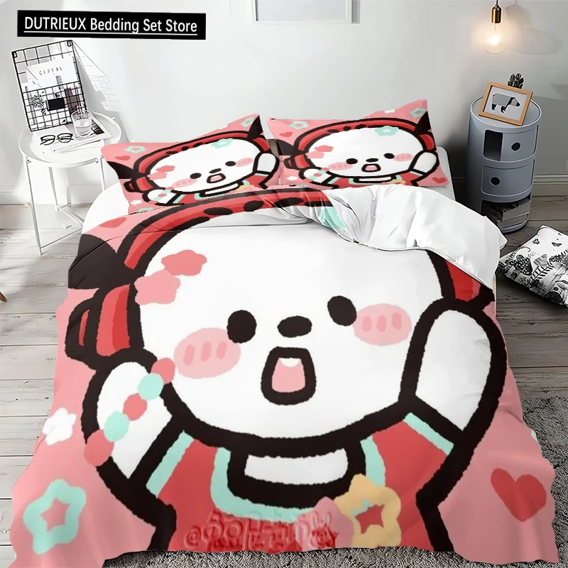 

Pochacco Duvet Cover Colorful 3d Print 2 Piece Set Multi-piece Full Size Cute Pattern Microfiber Bedding Room Decoration