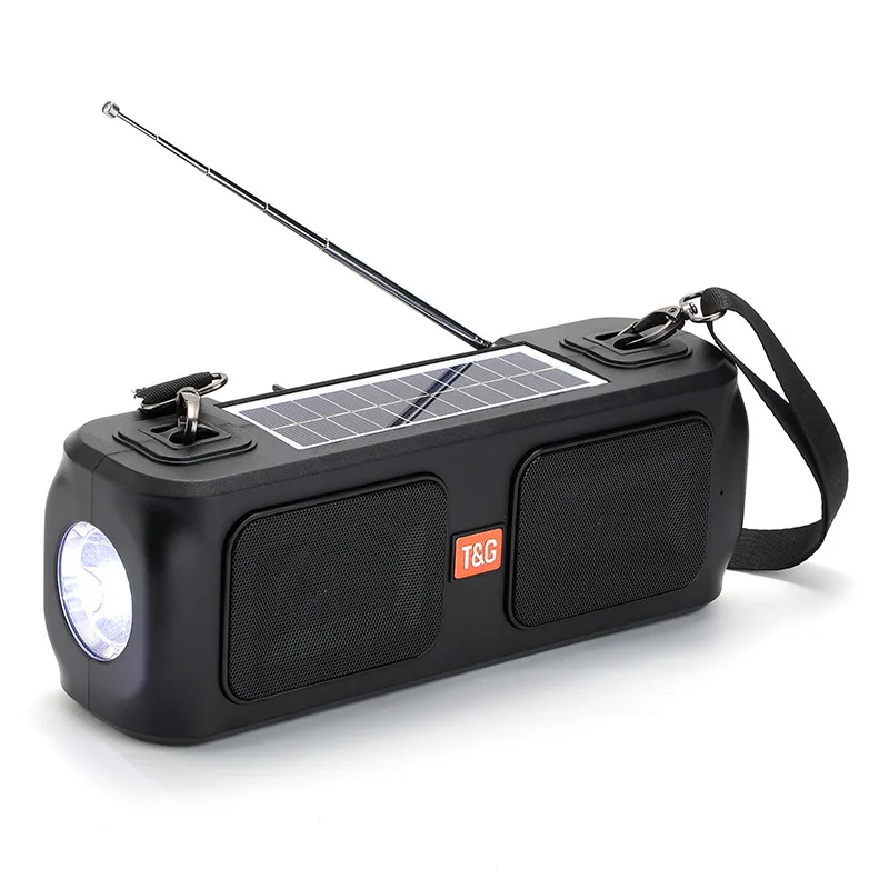 Nieuwe Draadloze Bluetooth Speaker Tws Outdoor Draagbare Solar Fm Zaklamp Met Cadeau Geluid