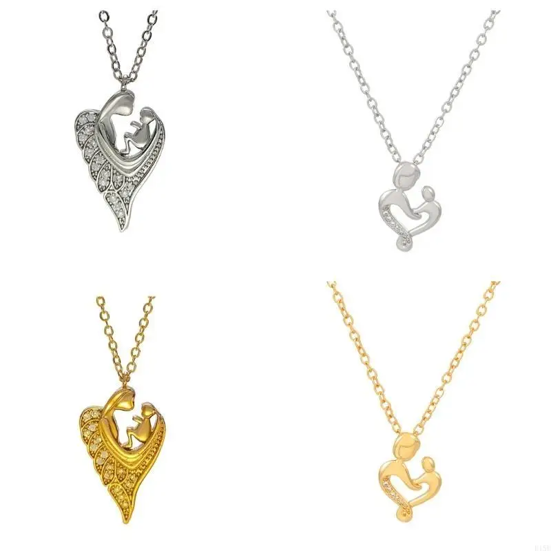 E15E Individualized Mother Child Love Necklace Dainty Neckchain Neck Jewelry