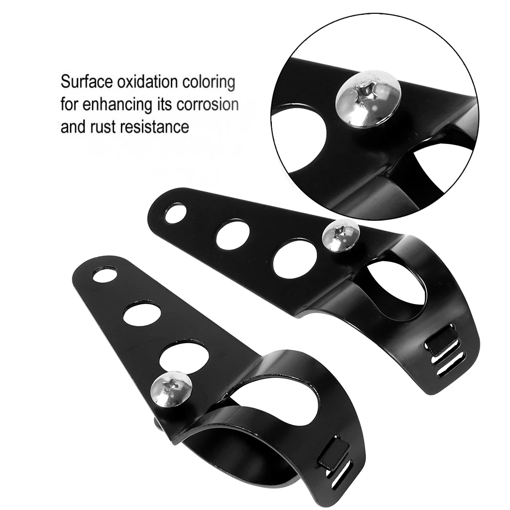 حامل مصباح أمامي عالمي للدراجات النارية ، حامل مصباح أمامي ، شوكة محرك قابلة للتعديل ، مفرمة أذن ، مشبك 27-36 ، 38-48