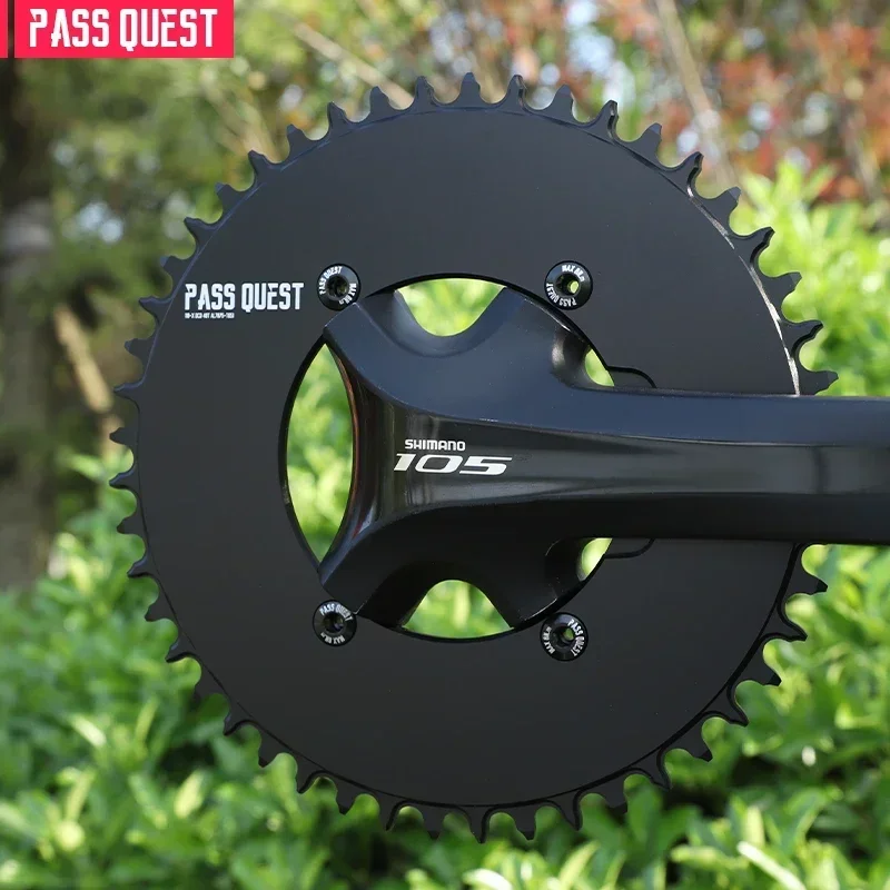 PASS QUEST X110 / 4 BCD 110BCD Round/Oval Road Bike Narrow Wide Chainring for R3000/4700/5800/6800/DA9000 crown bcd 110 60t