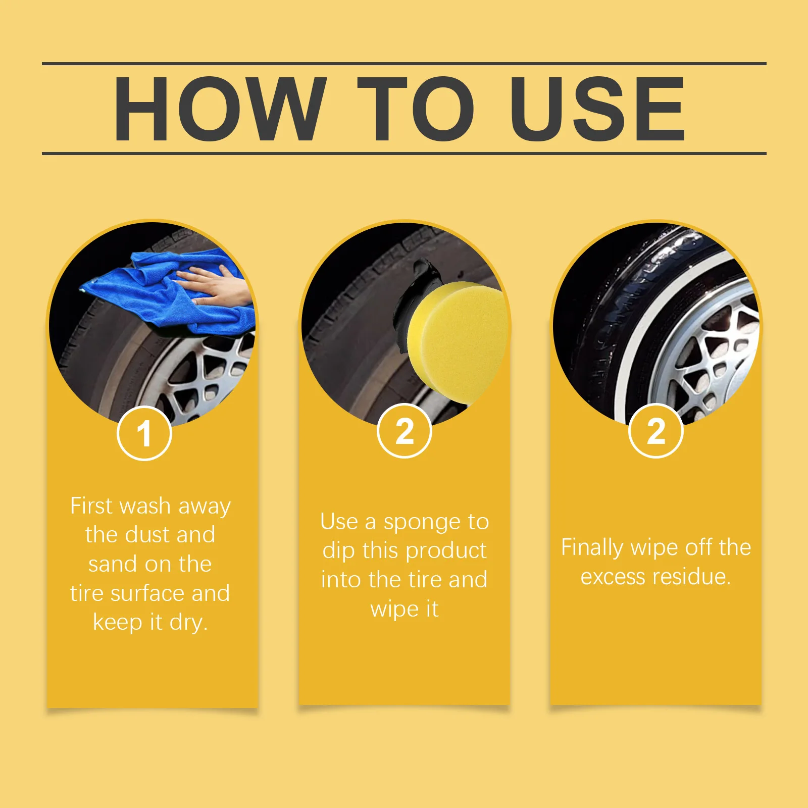 50g Car Tire Polishing Paste Tire Rubber Anti-aging Waterproof Anti-fouling Protective Sealant Gloss Hydrophobic Coating image 4