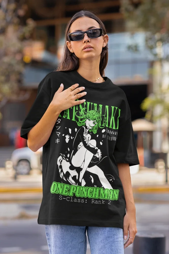 Tatsumaki T-shirt One Punch Man Anime Manga Villain Kawaii Funny Shirt All Size Graphic T Shirts Women Clothing Women Clothes