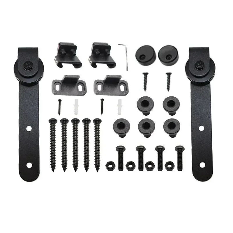 

Eeatop Mini Smooth Silent Sliding Barn Door Roller Track Rail Kit Hardware Cabinet Hanging Set With Hex Wrench Hardware Accesso