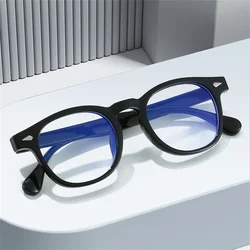 Klassische quadratische schwarze blaue Licht blockierende Brille 2025, Herren-Vintage-Brille mit blauen Lichtlinse, Damen