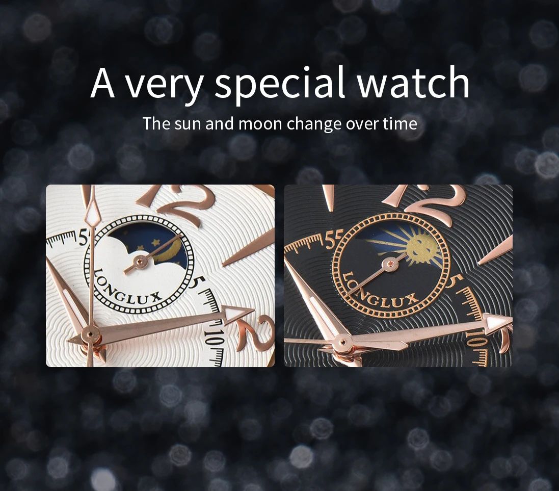 Men automatic mechanical watch moon tourbillon luxury watches leather waterproof skeleton wholesale gift watch
