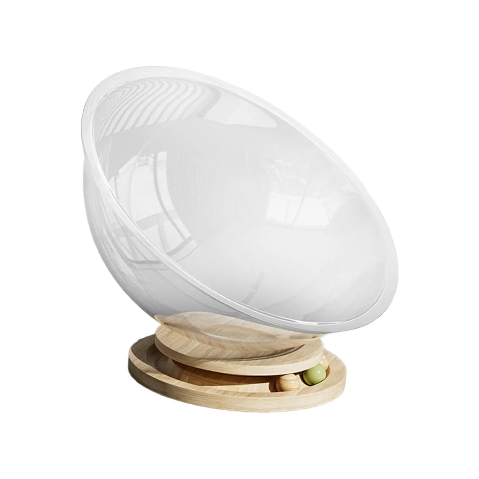 Cat Hammock Bed Space Capsule Acrylic Kitty Nest for Indoor Cats Detachable Wooden Stand Furniture All Seasons Pet Accessories