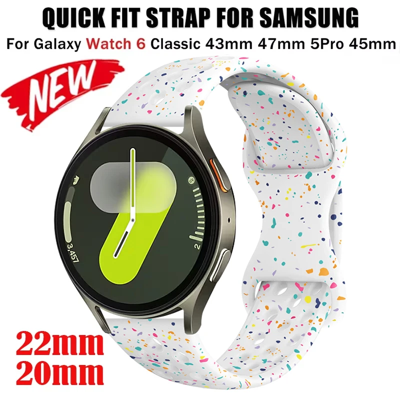 20mm 22mm Silicone Strap for Samsung Galaxy Watch 7 6 5 4 44 40mm 6Classic 43/47mm GearS3 Bracelet for Huawei 3 4Pro GT3/2e Band