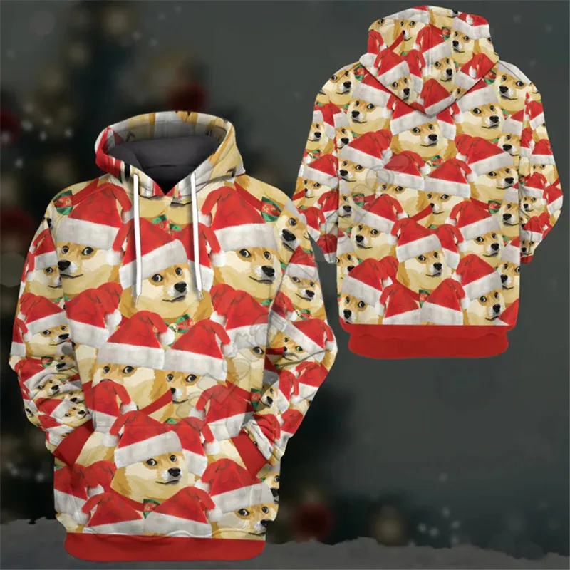 

Merry Christmas With Doge 3D All Over Printed Hoodies Streetwear Women For Men Sweater/Sweatshirt/Zipper Hoodies