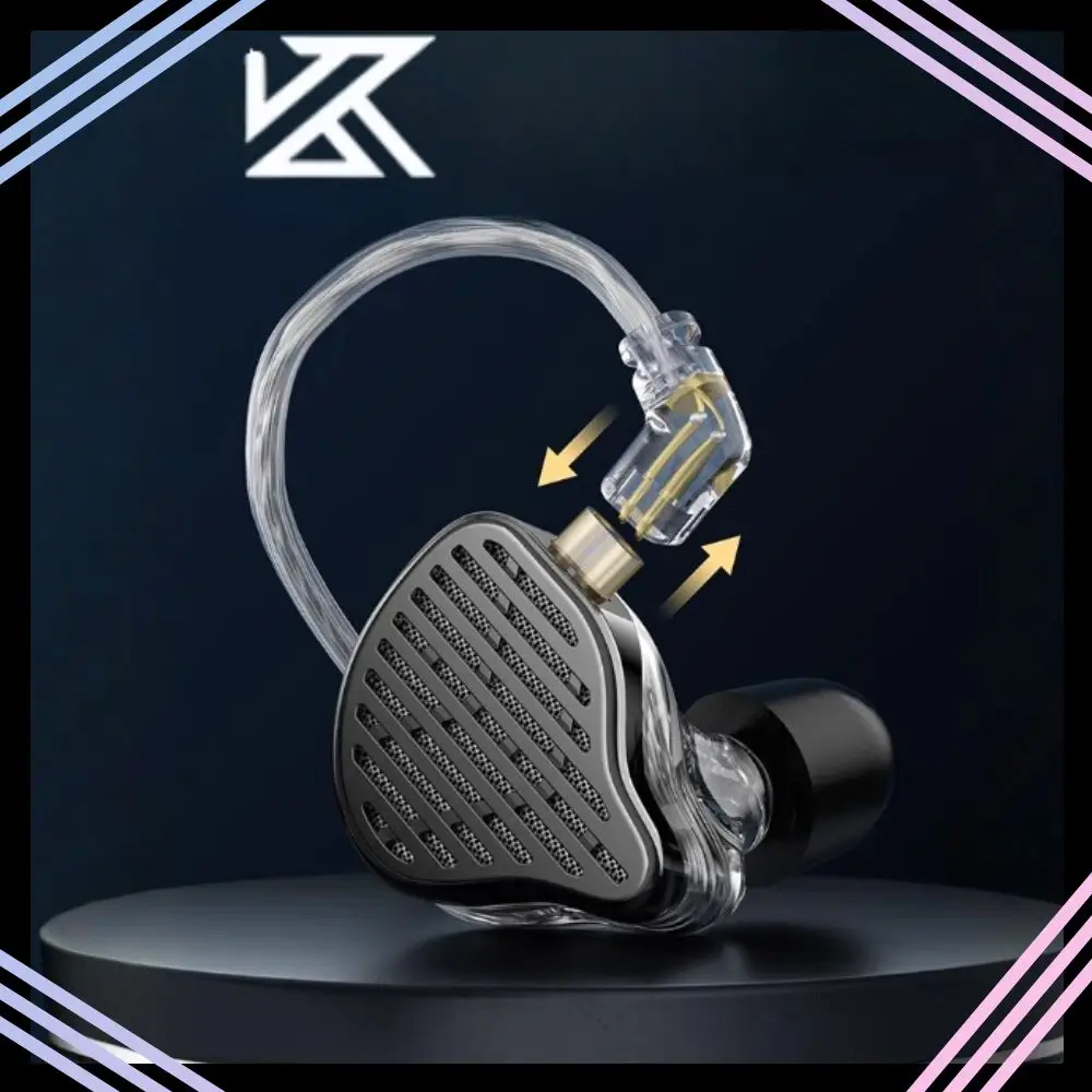 KZ X HBB PR2 Earphone Flat Drive Dual Cavity Unit Headphones Music Headphones HiFi Bass Monitor In -Ear Earbuds Sport Headset