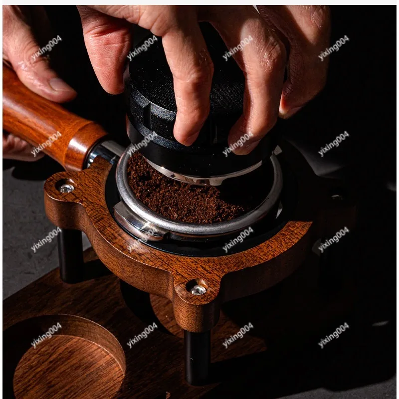 Wooden Coffee Tamper Stand 51/54/58mm Portafilter Holder Storage Rack