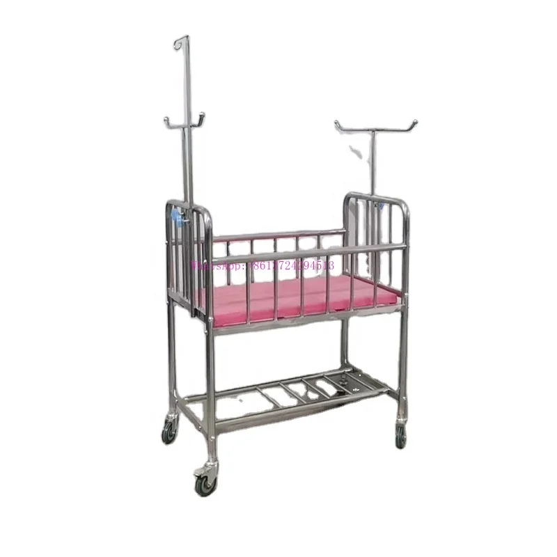 Factory wholesale Hospital Furniture stainless steel medical baby child care bed