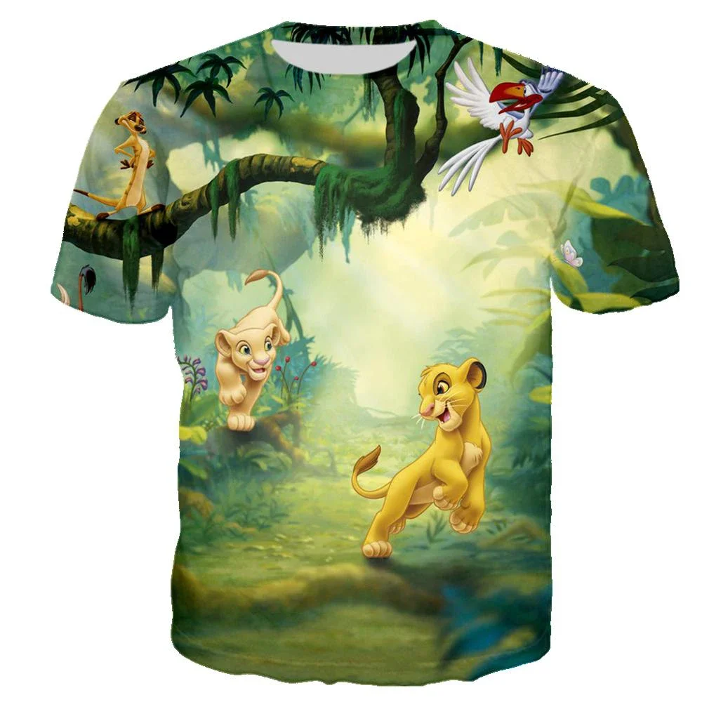 ديزني الرسوم المتحركة ثلاثية الأبعاد مطبوعة تي شيرت للجنسين تي شيرت الكرتون تي شيرت الشارع الشهير قصيرة الأكمام بلوزات ملابس الحفلات #3