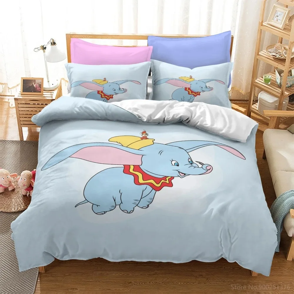 

Disney Dumbo Cartoon Cute All Season Duvet Cover Comforter Bedding set Soft Quilt Cover and Pillowcases Single/Double/Queen/King