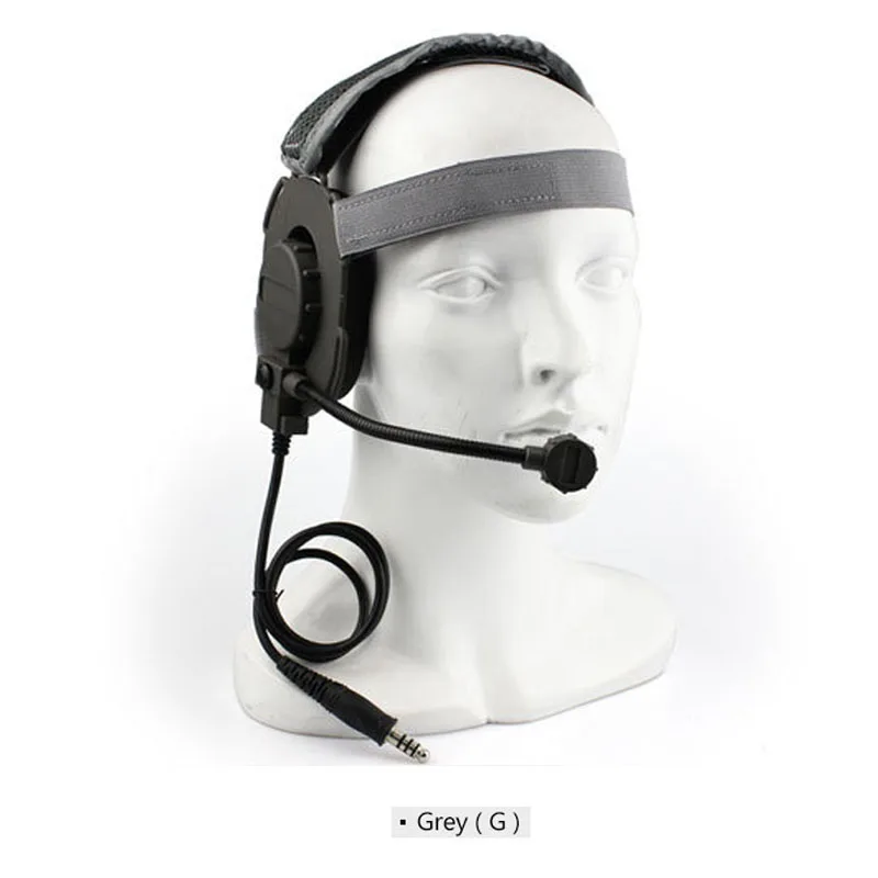 Tactical Headset III Z Tactical Bowman Elite II CS Headphone Use with PTT for Walkie Talkie Helmet Communication CS