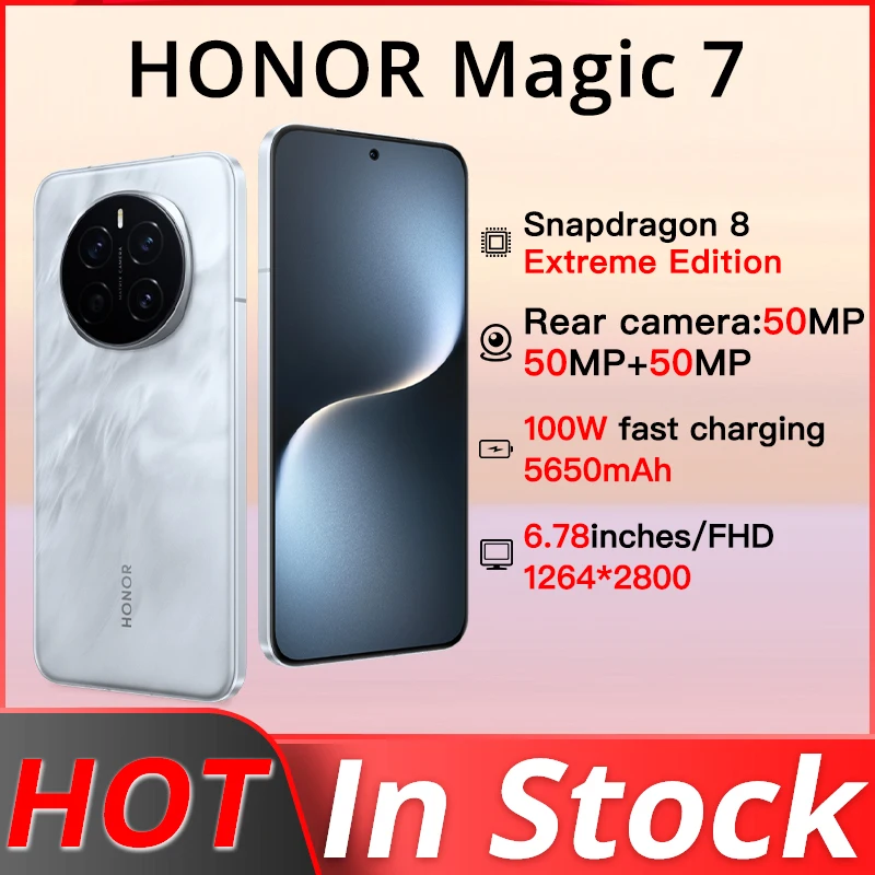 honor magic7 smartphone Snapdragon 8 Elite (8-core), 4.32 GHz 5650mAh 6.78in