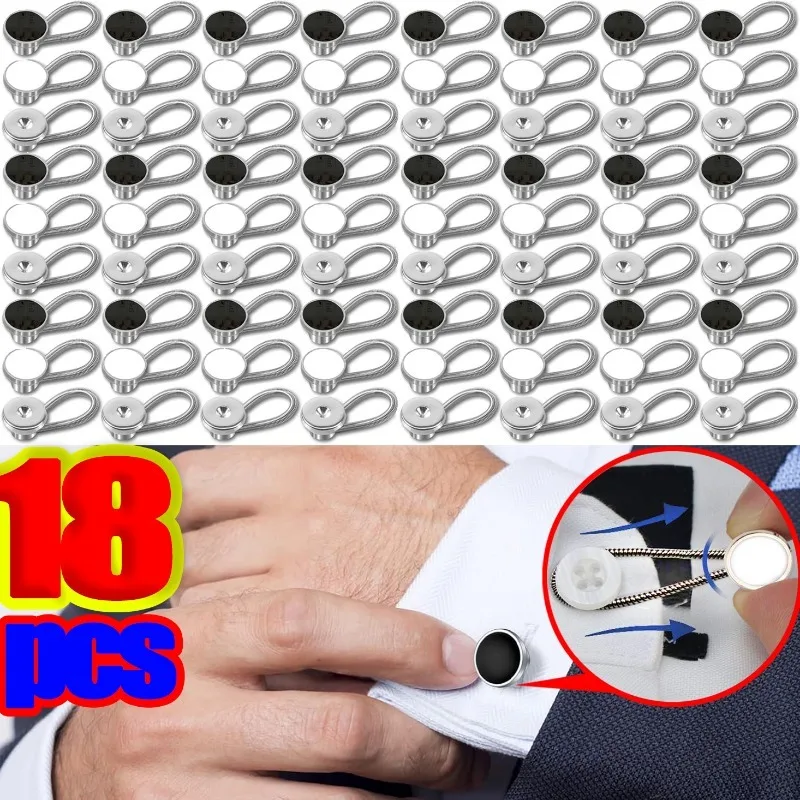 Yaka bahar uzatma düğmeleri elastik streç pantolon bel toka genişleticiler esnek ayarlamak boyutu genişletici genişletmek manşet aksesuar