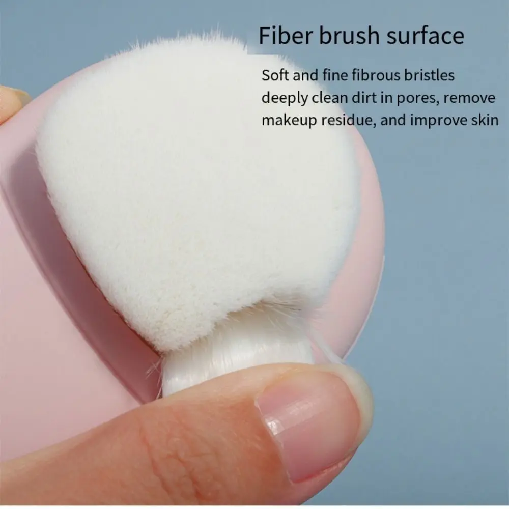 Silicone Facial Cleansing Brush Soft Blackhead Remover Face Scrubber Cleaning Pores Pebble Shape Double Head Facial Cleanser