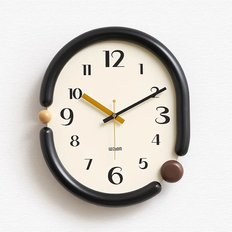 

Punch-free clock wall clock living room simple atmosphere 2023 new creative luxury clock wall hanging