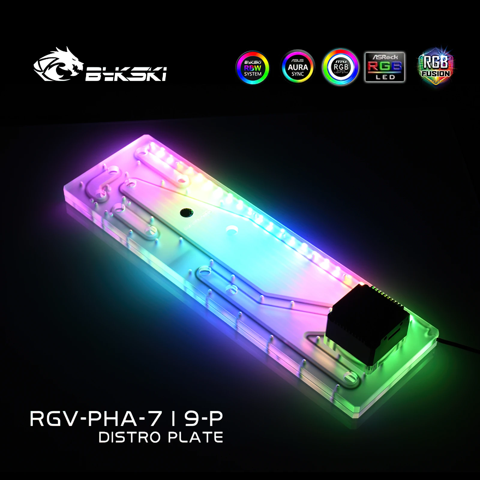 Bykski RGB Water Cooling Distro Plate Reservoir for Phanteks 916 Chassis Case RGV-PHA-719-P