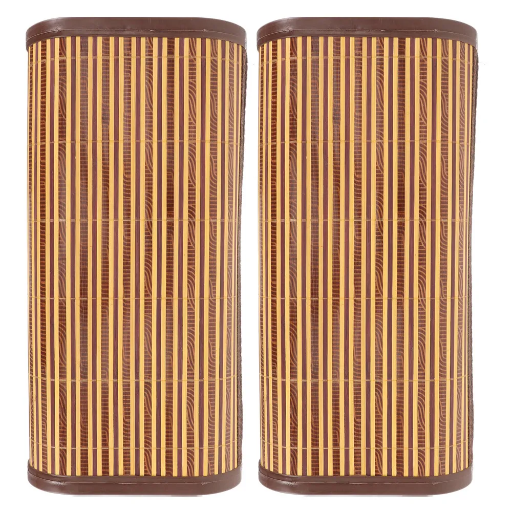 2Pcs Bamboo Sauna Headrest Pillow Hollow Cylinder Cooling Pillow Breathable Ergonomic Neck Support for Steam Room Summer
