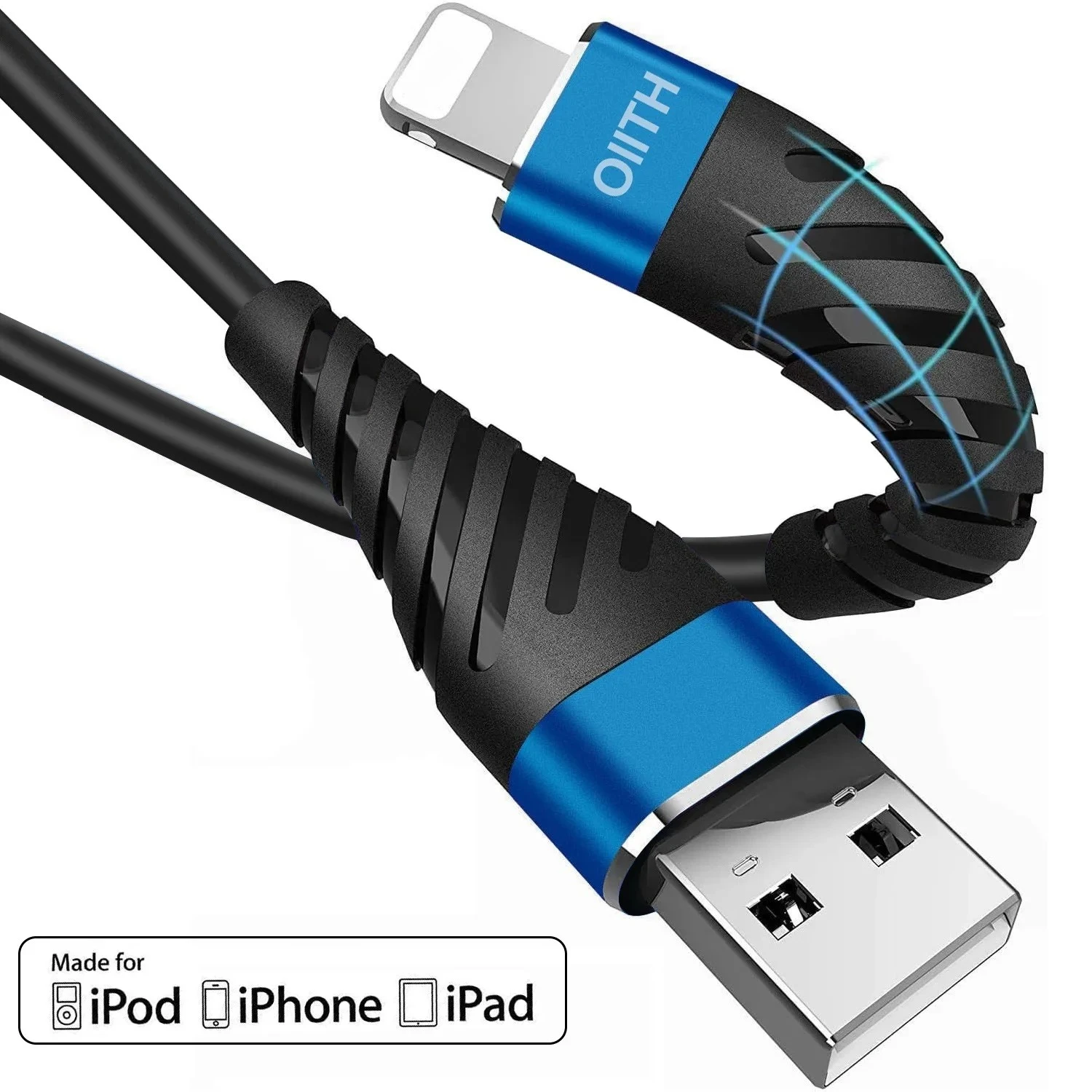 2,4 A Schnelllade-USB-Kabel für iPhone 11 12 13 Pro X XS Max 6 7 8 Plus SE iPad-Kabel Handy-Ladegerät Datenkabel 2 m 6 ft