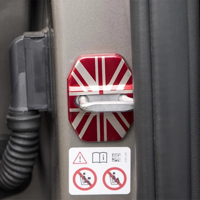 2pcs Stainless Steel Car Door Lock Cover Interior Accessories for Mini Cooper Countryman Clubman R55 R56 R60 F54 F55 F56 F60